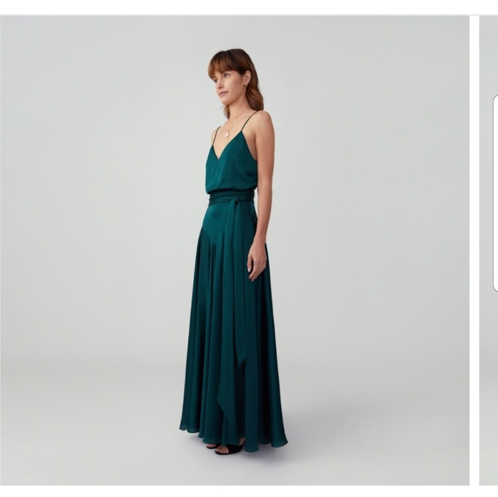 Fame Partners Blussoned Tie Waist Bridesmaid Dress